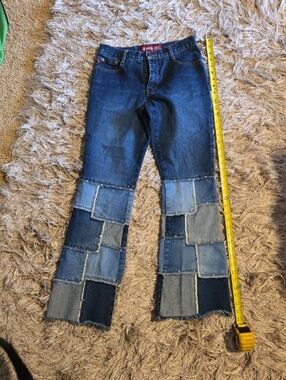 Zana Di Blue Patchwork Flare Jeans